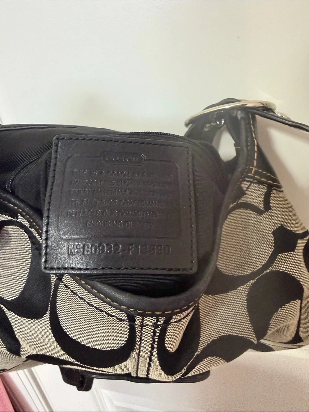 Vintage Y2K Coach Signature Flap Duffle Messenger Bag
